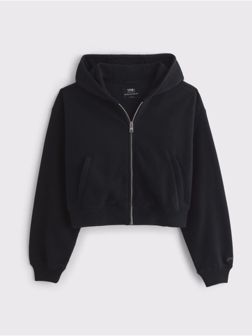 Abercrombie & Fitch YPB On The Go 6AM Full-Zip Hoodie in Black